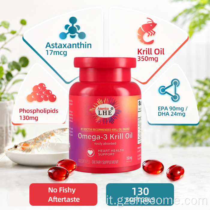 Premium Shecome Krill Oil Omega 3 supporta le articolazioni